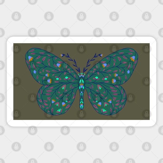 Blooming Butterfly Magnet by mkbl